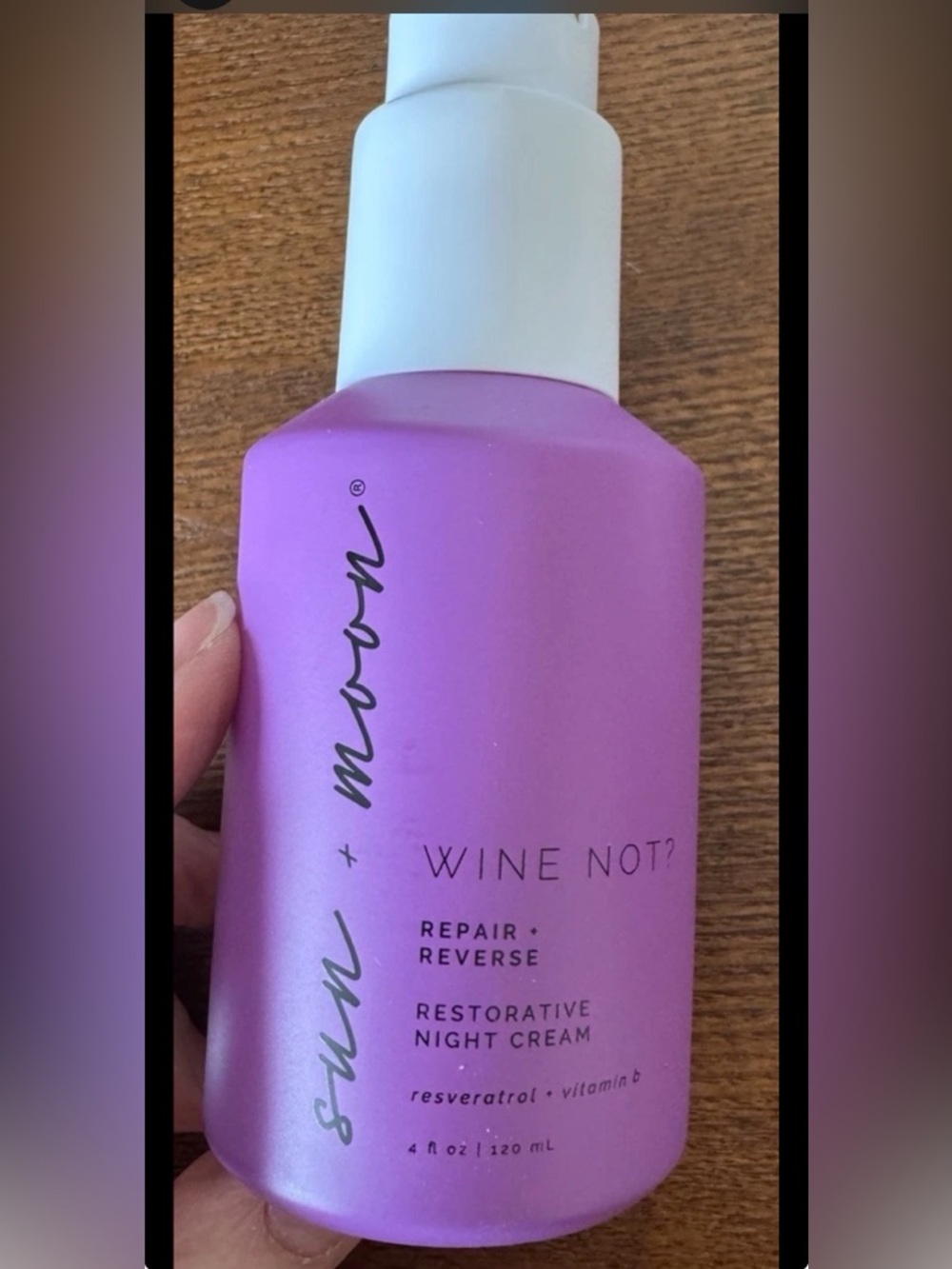 Sun + Moon "Wine Not?" Reverse And Restorative Night Cream-4oz-NWOT
